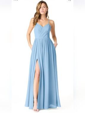 Azazie Cora Steel Grey Bridesmaid Dress